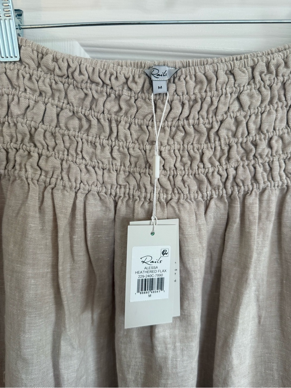 NWT Rails Alessa Skirt in Heathered Flax - Size Medium - 100% Linen - Picture 3 of 4